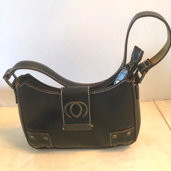Minnici Handbags - Black And Brass SMALL HANDBAG BY MINNICI